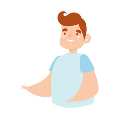 man character male avatar portrait cartoon isolated icon design