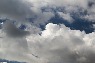 Clouds in the sky in a sunshine day