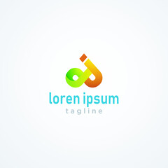 initial combined logo design D and J
