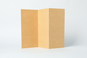 Empty craft cardboard on white background, space for text