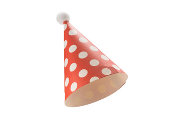 Colorful birthday cap isolated on white