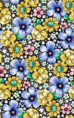 Fototapeta na wymiar abstract flower pattern with colorful background for multi purpose use