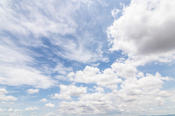 Obraz na płótnie Canvas Beautiful blue sky with cloudy background and texture.