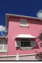 Modern pink painted house