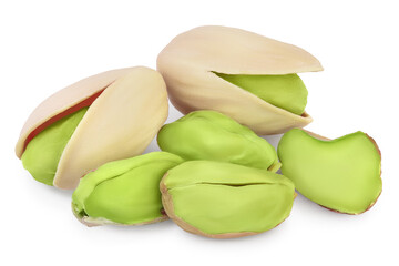 pistachio isolated on white background with clipping path and full depth of field