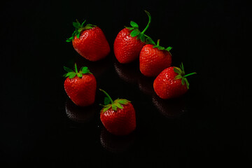 bio fresh sweet red strawberry