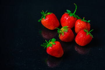 bio fresh sweet red strawberry