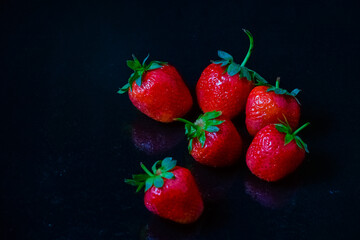 bio fresh sweet red strawberry
