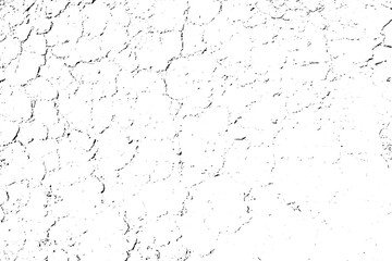 Distressed overlay texture of rough surface, dry soil, cracked ground. Grunge background. One color graphic resource.