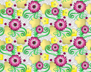 abstract flower pattern with colorful background for multi purpose use