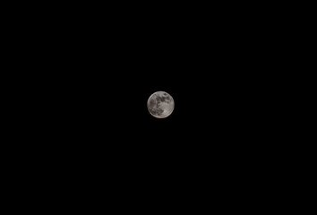 Full moon in a clear night sky.
