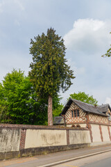 Half-timbered house in France