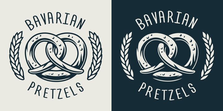 Emblem of bavarian pretzel for beer festival
