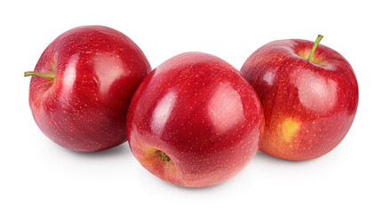 Red apple isolated on white background with clipping path and full depth of field