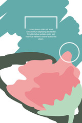 abstract design with nature inspired and abstract shapes