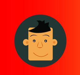 avatar in circle. this is vector illustration.