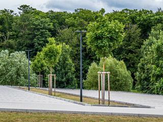 Neu gebaute Parkpl&auml;tze