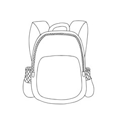 school bag vector hand drawn illustration.