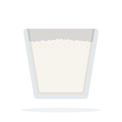 Frothed milk for coffee drinks vector icon flat isolated