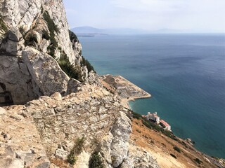 veiw to Gibraltar Rock and Morocco