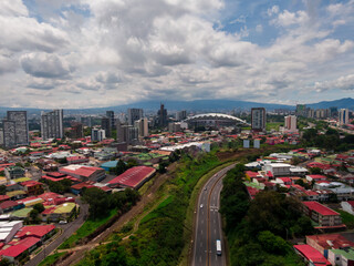 Beautiful Aerial view of  San Jose Costa Rica Down Town