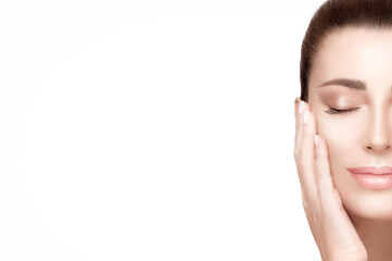 Cosmetology and Skin Care Treatment. Beauty Face Spa Woman. Perfect Skin