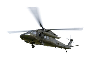 Military helicopter UH-60 Black Hawk realistic 3d render - obrazy, fototapety, plakaty