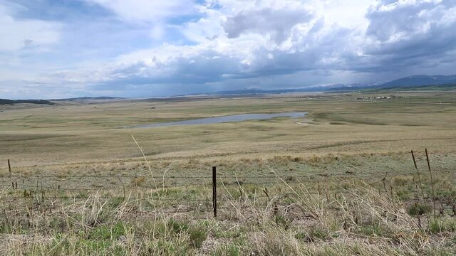 Panorama of the Continental Divide from highway 285 in Colorado