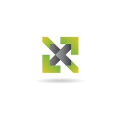 initial x logo design vector, icon, element, template