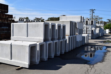 積まれたコンクリート製品