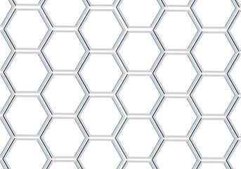 Abstract metallic honeycombs. Modern stylish texture. 3d illustration