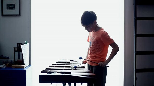 MS Boy () playing xylophone / Ural, Ural, Russia