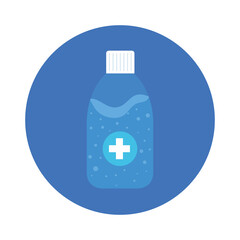 Hands sanitizer bottle design, Disinfects clean antibacterial and hygiene theme Vector illustration