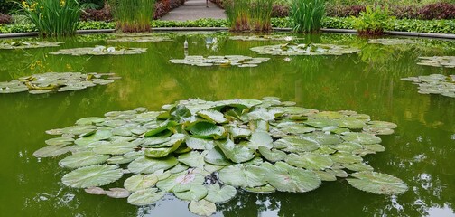 pond with lilies