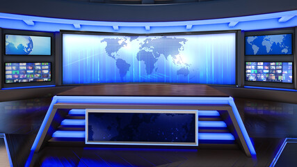 3d virtual news studio