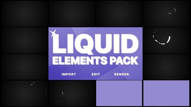 Liquid Elements And Transitions is amazing collections Motion Graphics Pack. Just drop it into your project. Alpha channel included. More elements in our portfolio.