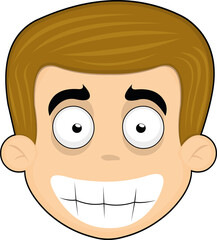 Vector illustration of the face of a nice cartoon man