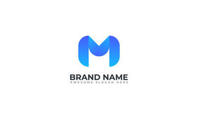 M modern letter logo design | M logo | M logo design template