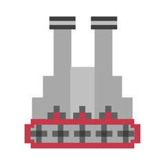 Obraz premium war tank vehicle 8 bits pixelated icon