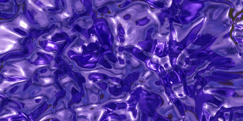 abstract metal violet fluid liquid shiny metallic mirror surface 3d render illustration background