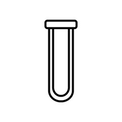 test tube icon, line style