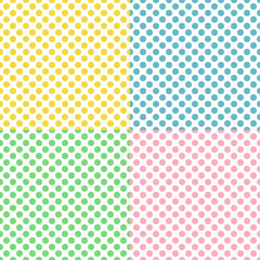 Polka dots. Seamless  Vector illustration with pastel colors.