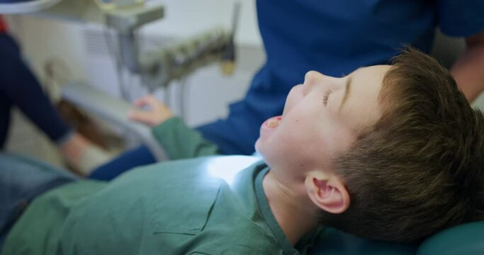 CU Boy (8-9) having dentist appointment / Hove, Sussex, England, United Kingdom