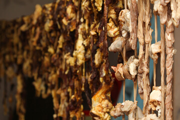 Dried meat on the moroccan way, gadid meat, also known as moroccan gadid