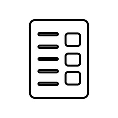 checklist icon image, line style