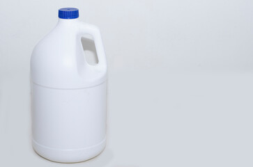 Bleach white container over white background