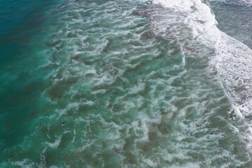 Fototapeta na wymiar drone, surf, surfer, waves