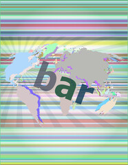 Fototapeta na wymiar bar, hi-tech background, digital business touch screen