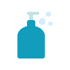 hands soap bottle icon, flat style