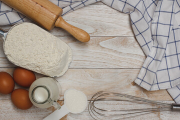 Flour and egg recipe ingredients